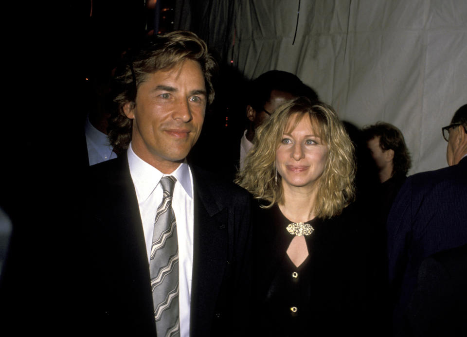 Don Johnson and Barbra Streisand (Photo by Ron Galella/Ron Galella Collection via Getty Images)