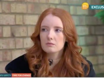 Patsy Stevenson, who was arrested at a vigil for Sarah Everard, says she has ‘never been so scared’  (Good Morning Britain / ITV)