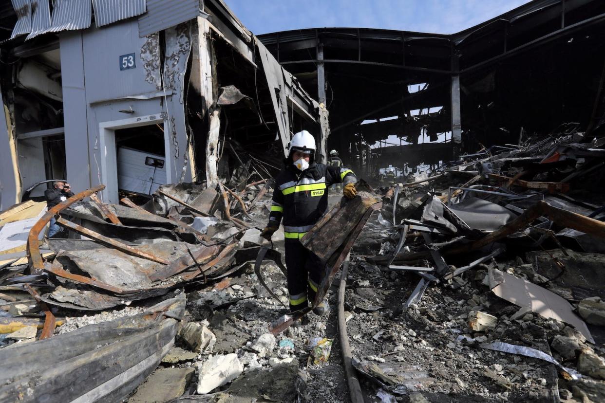 Kyiv warehouse bombed