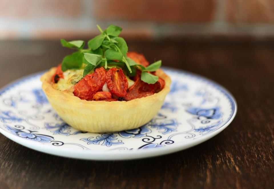 On the menu at The Regional, Chef Lindsay Autry's roasted tomato pie.