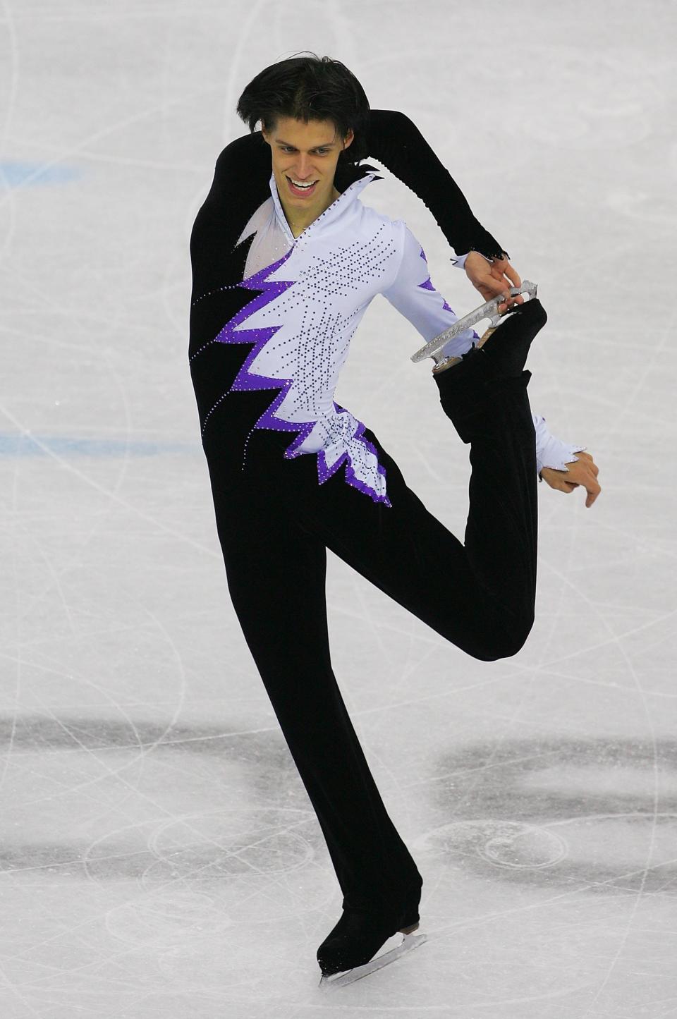 The Austrian competes in the men's free skate program final in Turin, Italy.