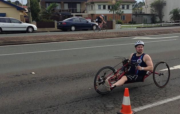 Nic went to his first World Championships on a borrowed leisure handcycle.