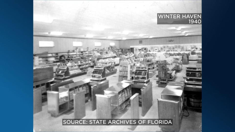 See inside the original Publix in Winter Haven in 1940.