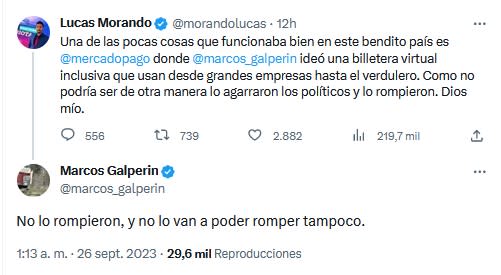 El mensaje de Marcos Galperin 