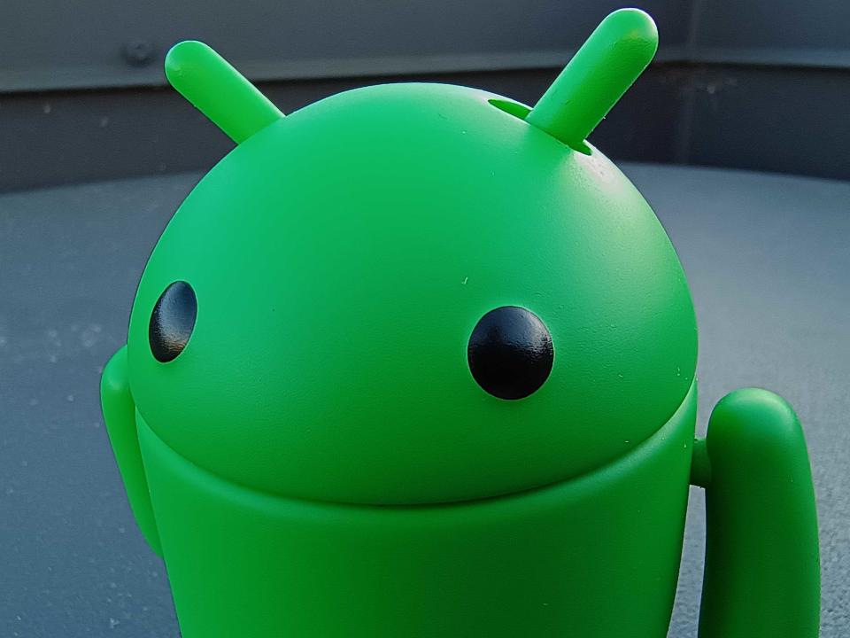 Close-up of an Android figurine