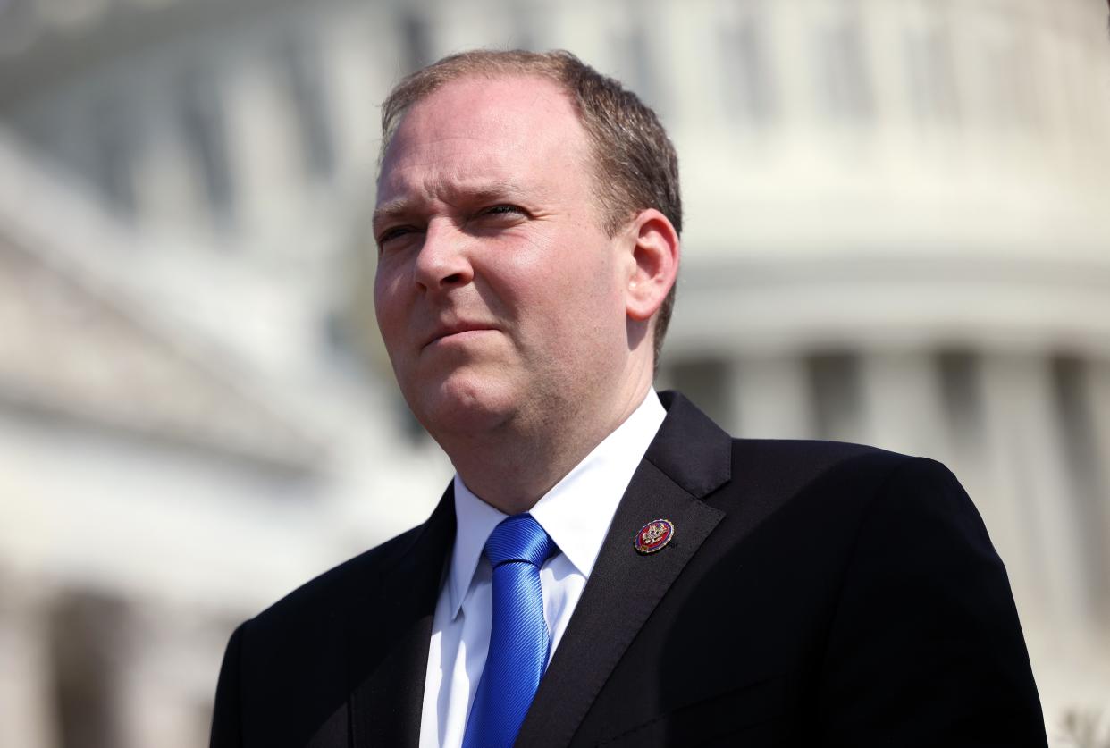 Rep. Lee Zeldin (R-NY) attends a press conference on the current conflict between Israel and the Palestinians on May 20, 2021 in Washington, DC. 