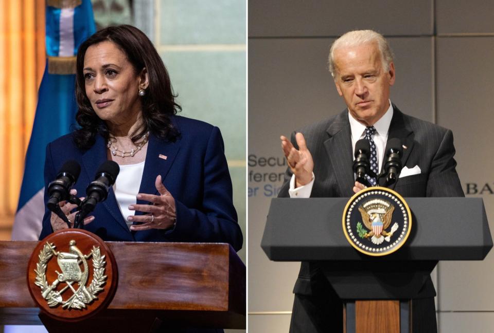 Kamala Harris and Joe Biden