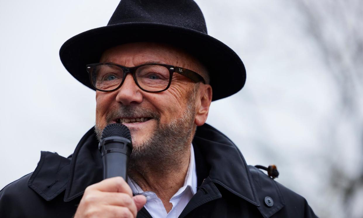 <span>George Galloway speaking at a campaign rally in Rochdale this month.</span><span>Photograph: Christopher Thomond/The Guardian</span>