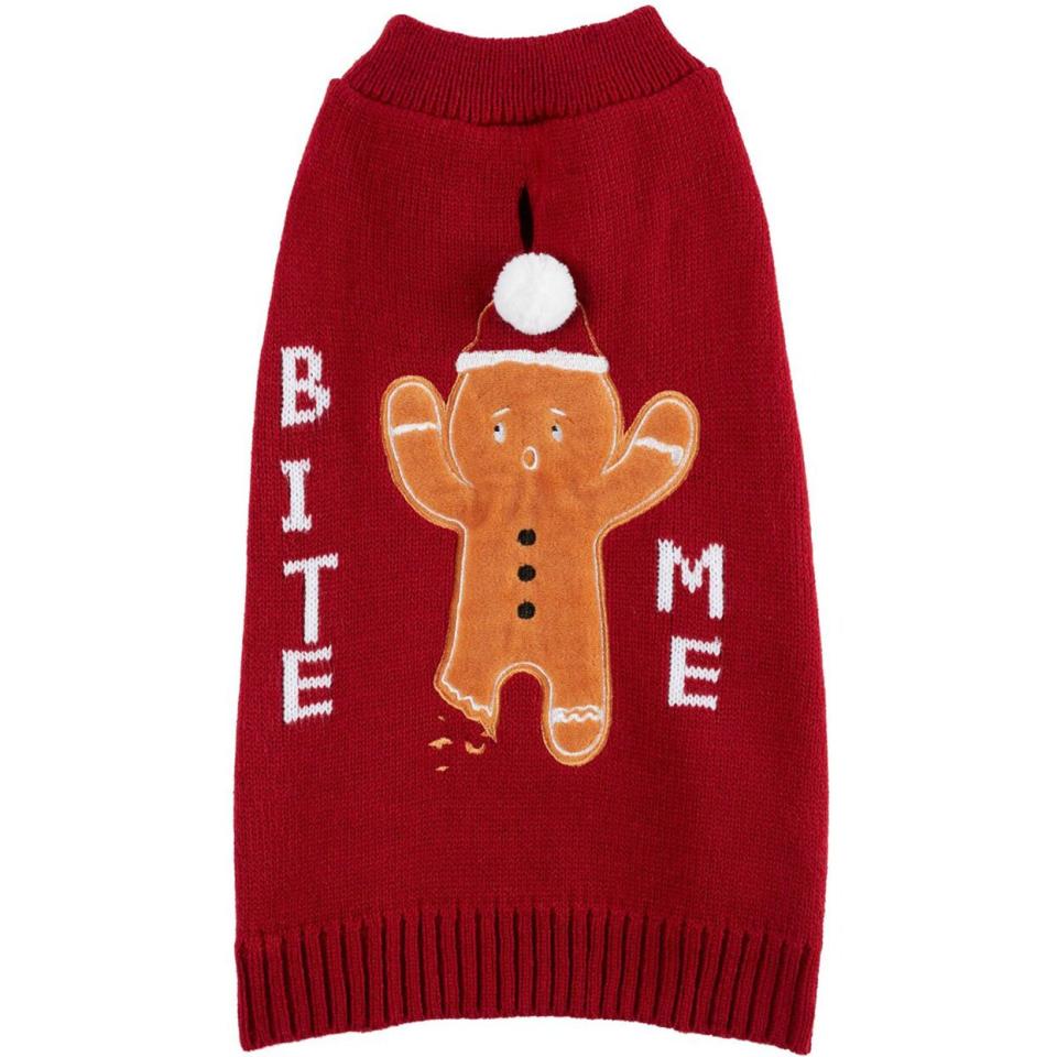 bite me dog christmas sweater