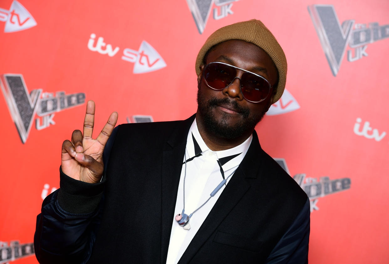 will.i.am attending the Voice UK Launch at Ham Yard Hotel, London. (Photo by Ian West/PA Images via Getty Images)