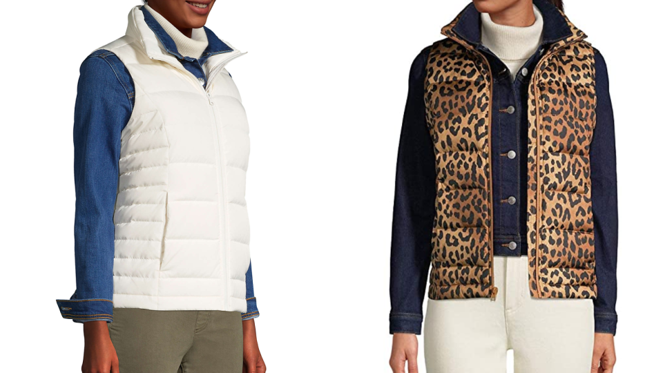 Lands' End vests come in a variety of gorgeous colors and patterns.