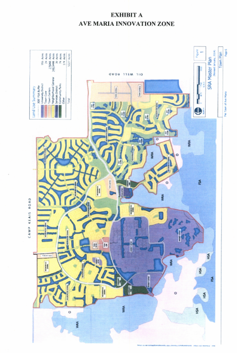 Map of Ave Maria Innovation Zone