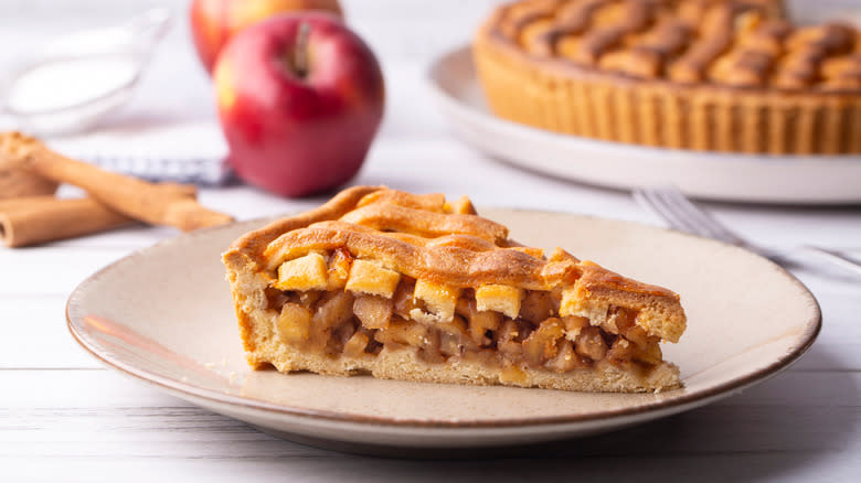 A slice of apple pie