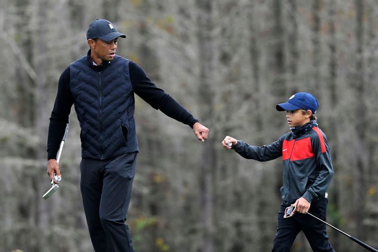 Tiger Woods y su hijo Charlie