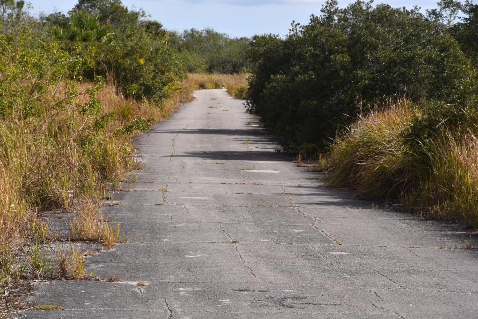 An aging roadway in the Compound in southwestern Palm Bay.