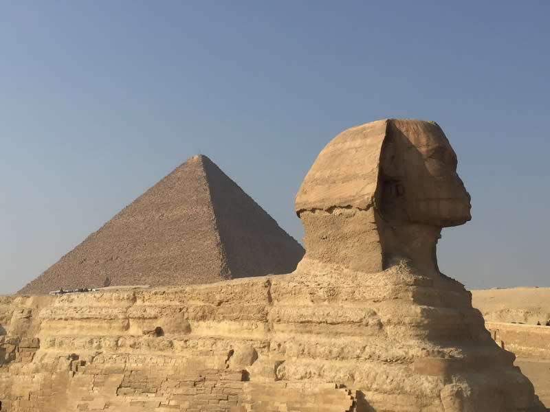 圖/埃及-金字塔+人面獅身像