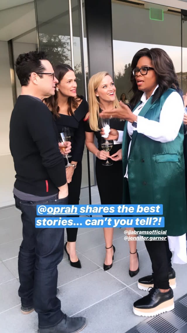 Witherspoon, JJ Abrams, Jennifer Garner and Oprah at Apple Event March 25, 2019