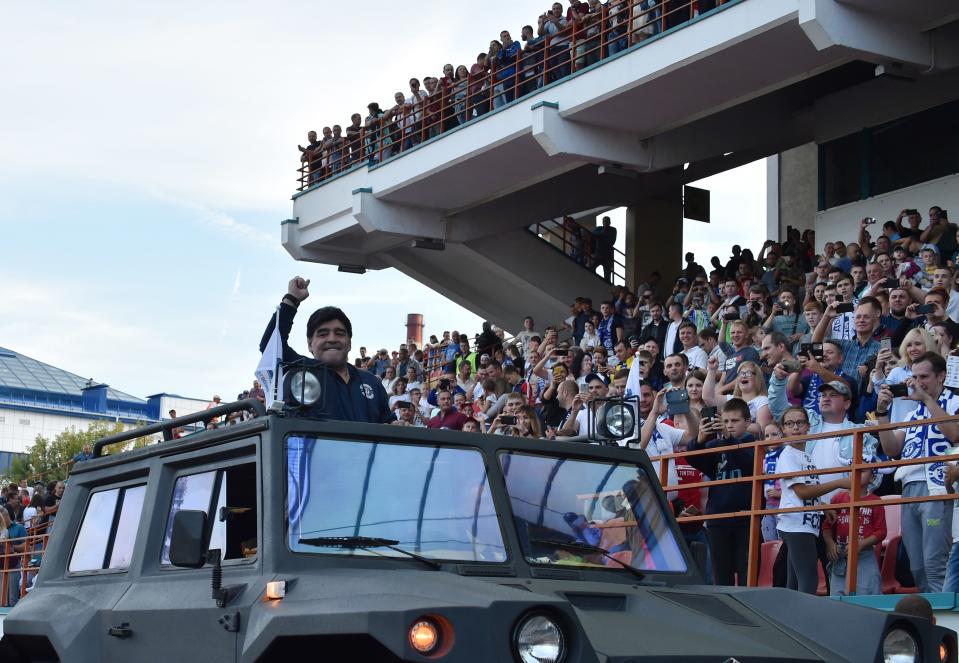 Die weißrussischen Fans waren begeistert von der Ankunft des Argentiniers.