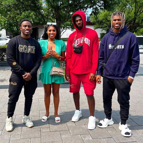 <p>Deion Sanders/Instagram</p> From Left: Deion Sanders Jr., Deiondra Sanders, Shedeur Sanders and Shilo Sanders