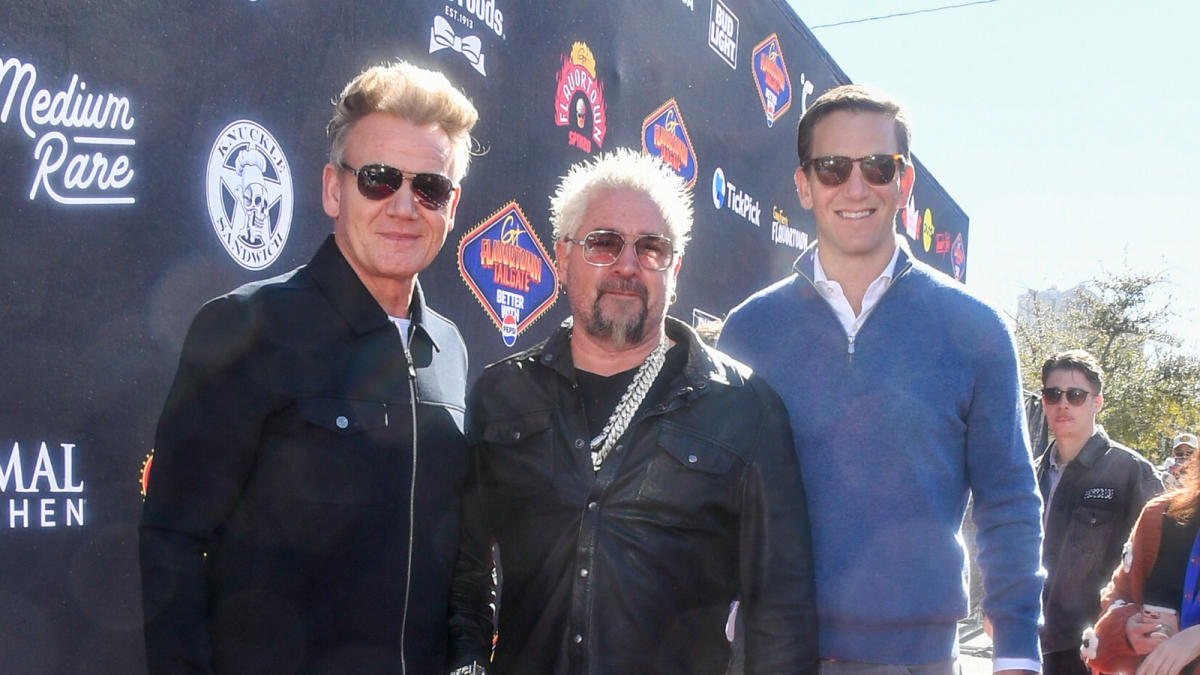 Gordon Ramsay Surprised Guy Fieri At The Super Bowl 2024 Tailgate