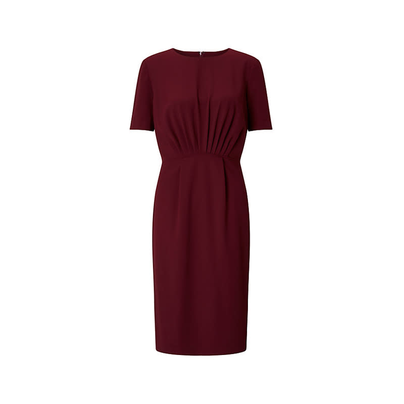 <a rel="nofollow noopener" href="http://us.johnlewis.com/john-lewis-audrey-front-pleat-dress-burgundy/p3031265" target="_blank" data-ylk="slk:Audrey Front Pleat Dress, John Lewis, $99;elm:context_link;itc:0;sec:content-canvas" class="link ">Audrey Front Pleat Dress, John Lewis, $99</a>