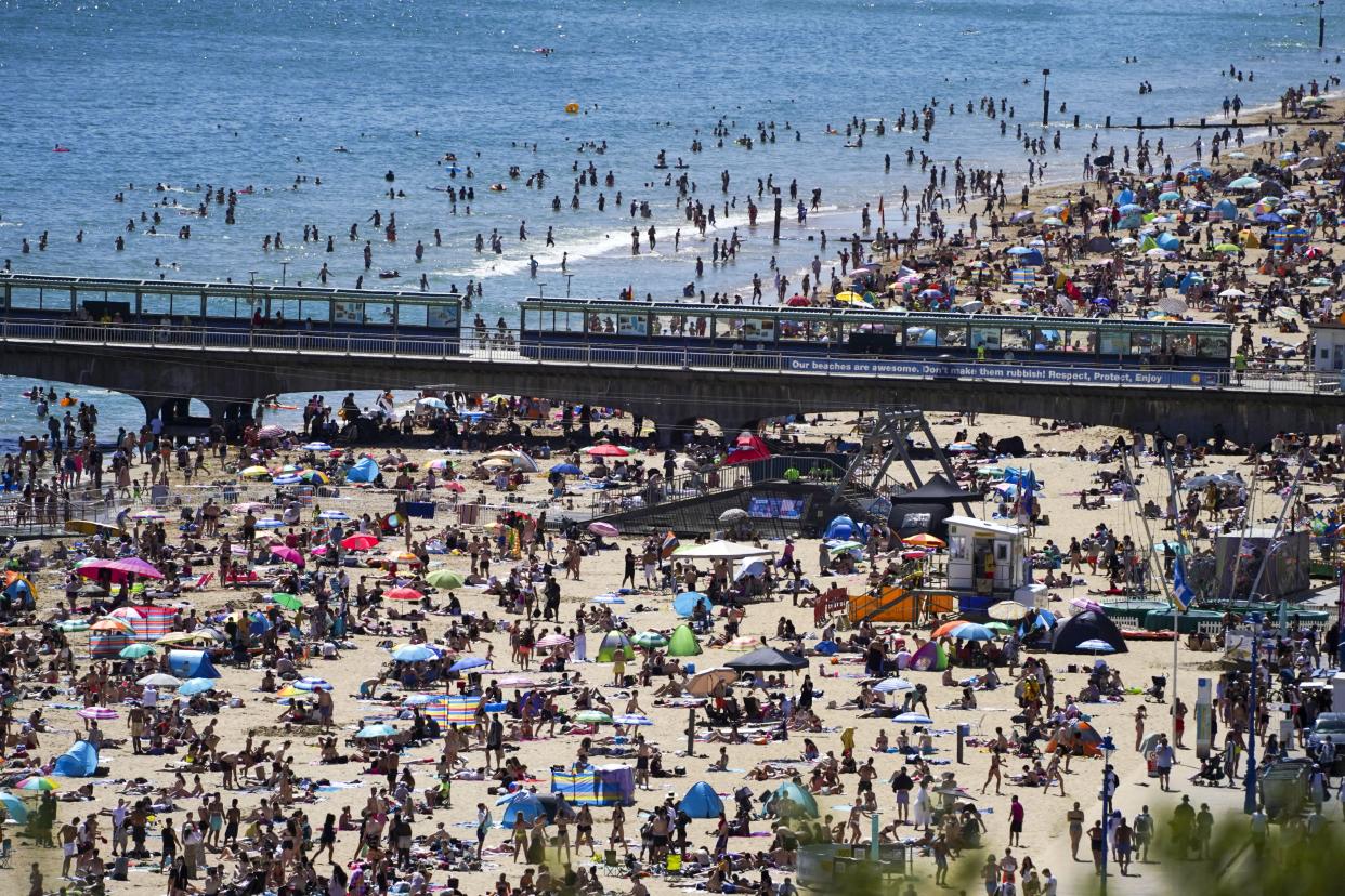 Beaches have been packed in the heatwave (PA Wire)