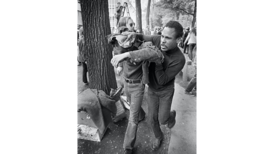 On May 11, 1970, police clashed with protesters at Portland State University against the Vietnam War and Kent State killings. The clash led 27 protesters and four officers to be hospitalized, according to PSU. (Courtesy Portland State Magazine/Craig Hickman.)