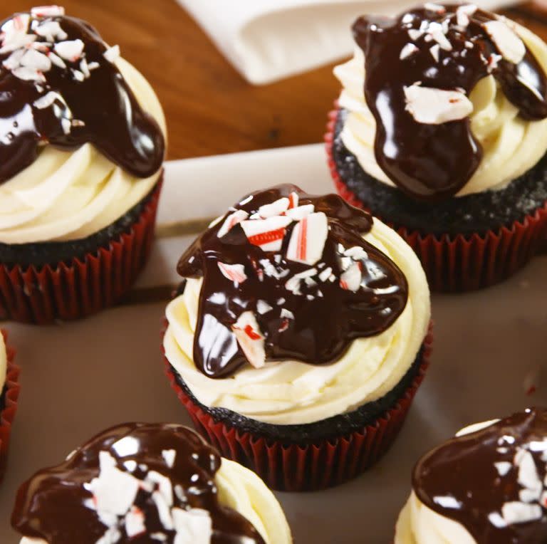 Peppermint Bark Cupcakes