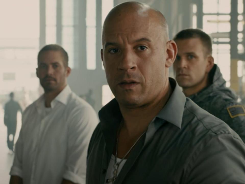 Vin Diesel as Dominic Toretto/Dom in Furious 7