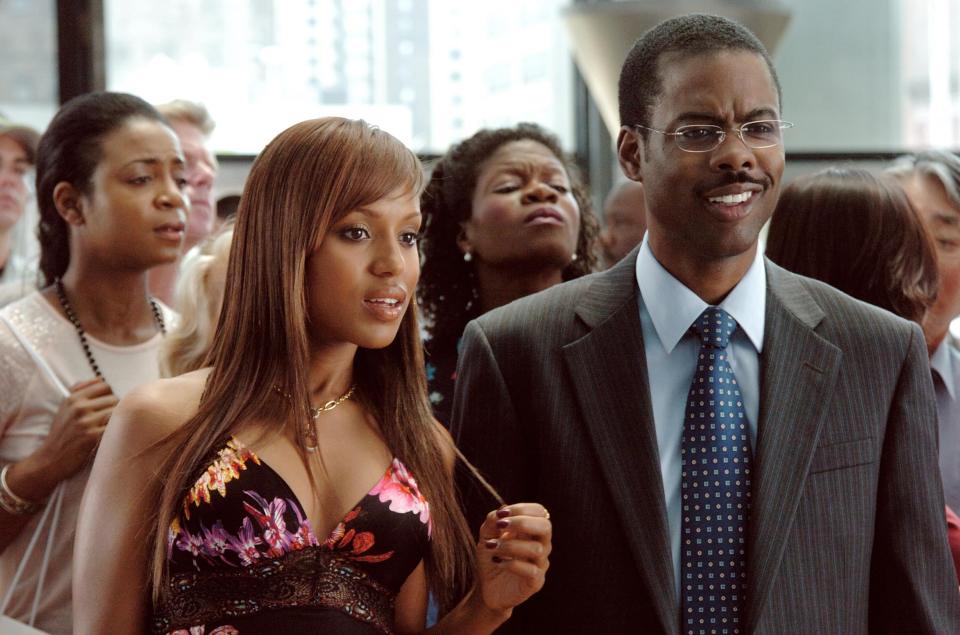 By 2007, Washington completely switched gears and was asked by Chris Rock to play Nikki Tru in the rom-com <a href="https://www.youtube.com/watch?v=mujzsr-MEMI" rel="nofollow noopener" target="_blank" data-ylk="slk:I Think I Love My Wife;elm:context_link;itc:0;sec:content-canvas" class="link "><em>I Think I Love My Wife</em></a>. The film was a remake of <em>Chloe in the Afternoon</em>, a French film about a man who finds himself attracted to a younger woman — insert Washington's character Tru.