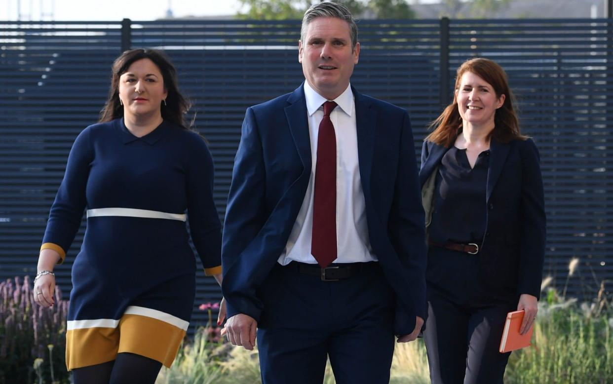 Sir Keir Starmer, pictured with Baroness Chapman (right) and Ruth Smeeth in September last year - Stefan Rousseau/Pool via Reuters