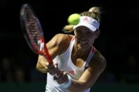 Tennis - BNP Paribas WTA Finals - Singapore Indoor Stadium - 25/10/16 Germany’s Angelique Kerber in action during her round robin match Mandatory Credit: Action Images / Yong Teck Lim Livepic