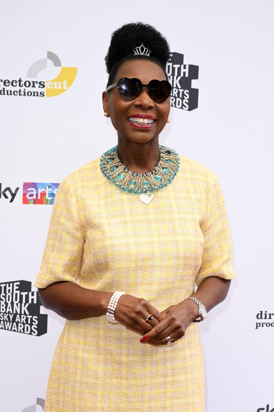 Baroness Floella Benjamin arrives at The South Bank Sky Arts Awards 2023 at The Savoy Hotel on July 02, 2023 (Getty Images)