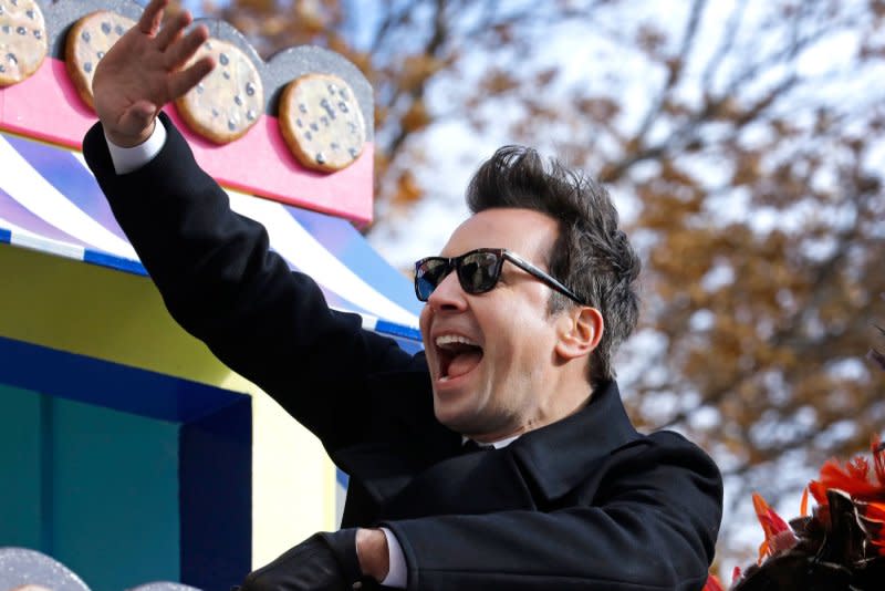 Jimmy Fallon attends the Macy's Thanksgiving Day Parade in 2019. File Photo by Peter Foley/UPI