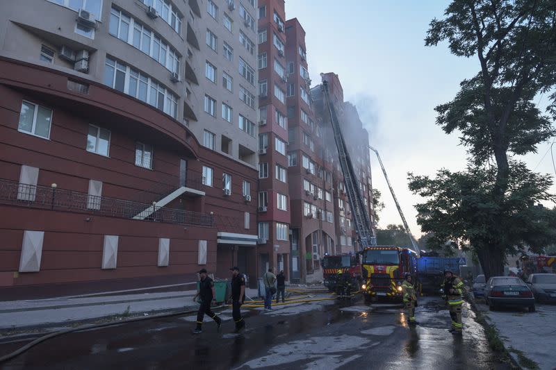 Aftermath of a Russian missile strike in Dnipro