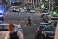 <p>Police patrol the street near Central Station in Brussels after a reported explosion on Tuesday, June 20, 2017. Belgian media are reporting that explosion-like noises have been heard at a Brussels train station, prompting the evacuation of a main square. (Wijngaert/AP) </p>