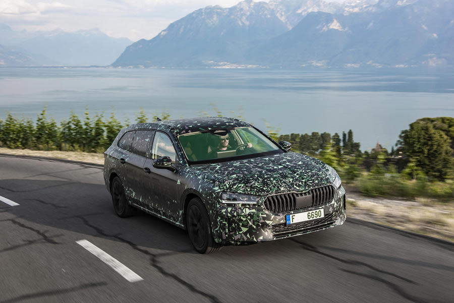 05 Skoda superb estate prototype fd 2023 corner with a view