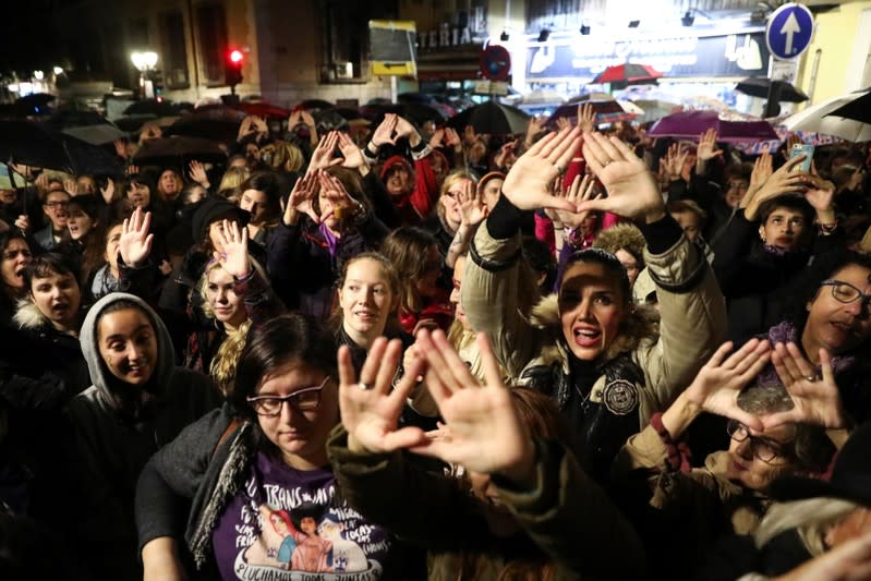 Protest outside Justice Ministry in Madrid