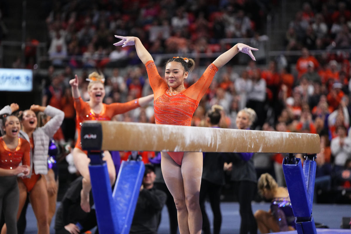 Auburn Gymnastics posts seasonhigh 197.750 in top10 win over LSU