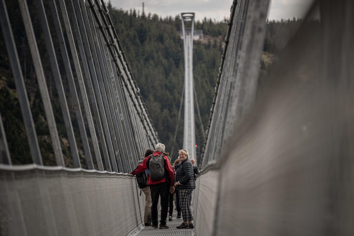 Sky Bridge 721 in the Czech Republic, the world's longest pedestrian suspension bridge