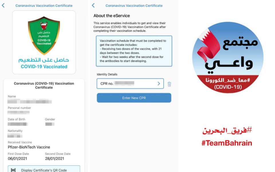 A glimpse of Bahrain's 'BeAware' app