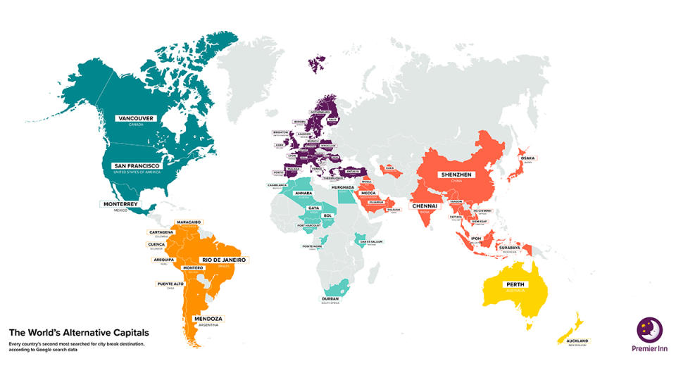 Mapa capitales alternativas