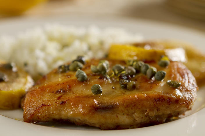 Chicken with capers.