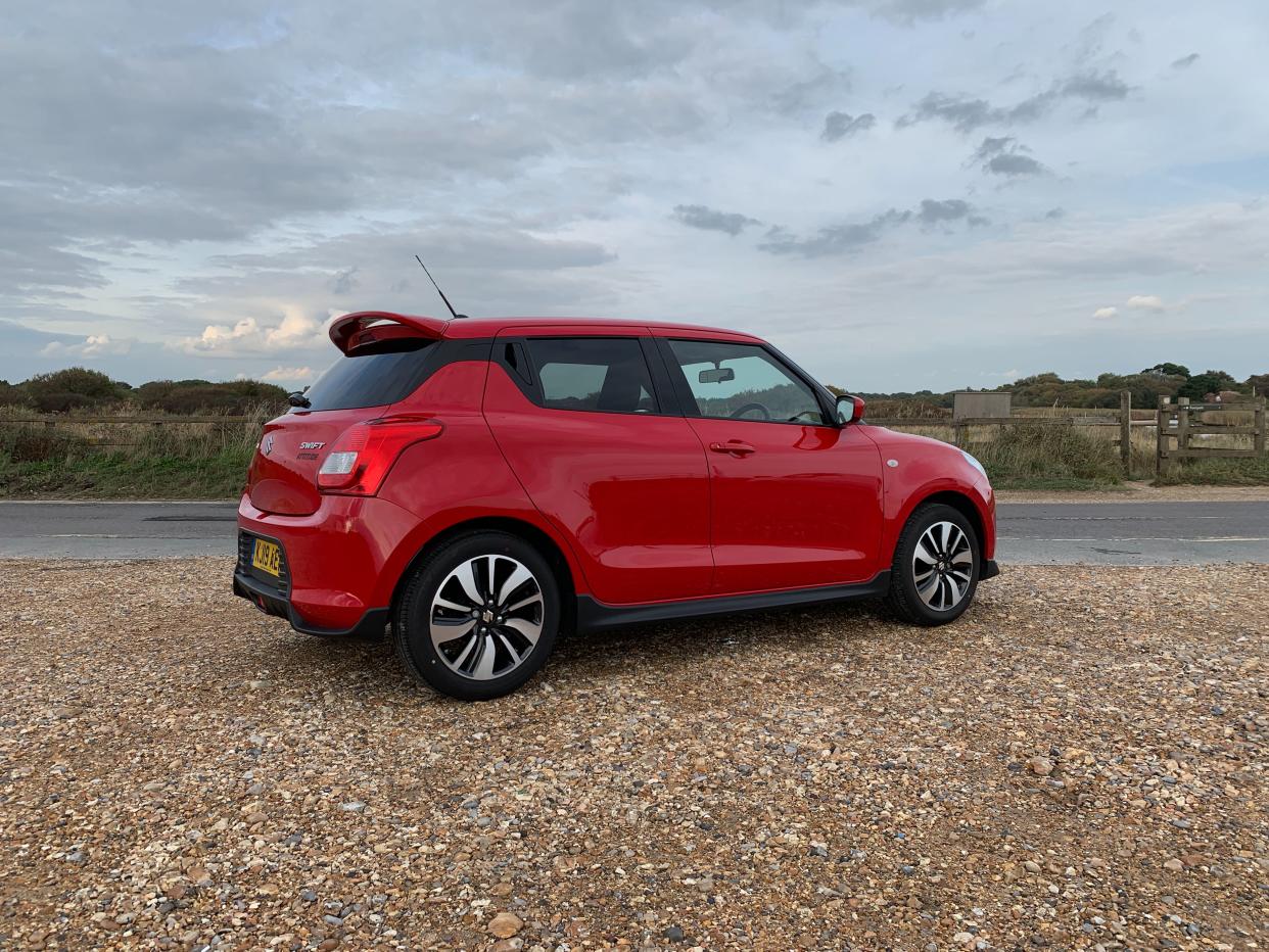 A small spoiler gives the Swift a sporty appearance