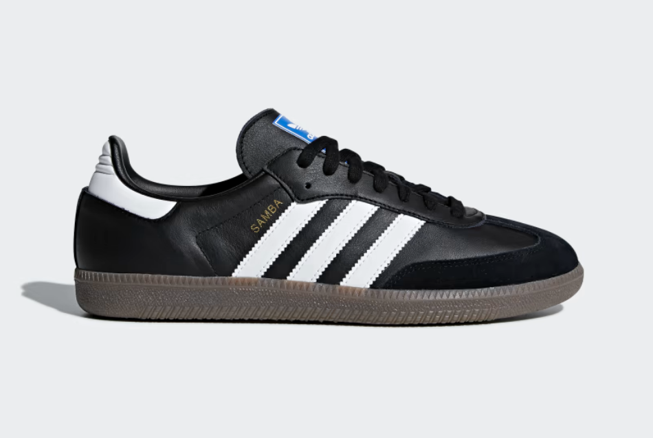 Adidas, Samba, black and white, suede, sneaker