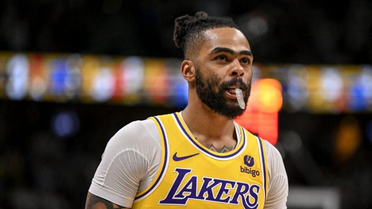 <div>D'Angelo Russell (1) of the Los Angeles Lakers. (Photo by AAron Ontiveroz/The Denver Post)</div> <strong>(Getty Images)</strong>