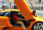 Yuvraj recently took his Lamborghini Murcielago for a spin at the Buddh International Circuit.