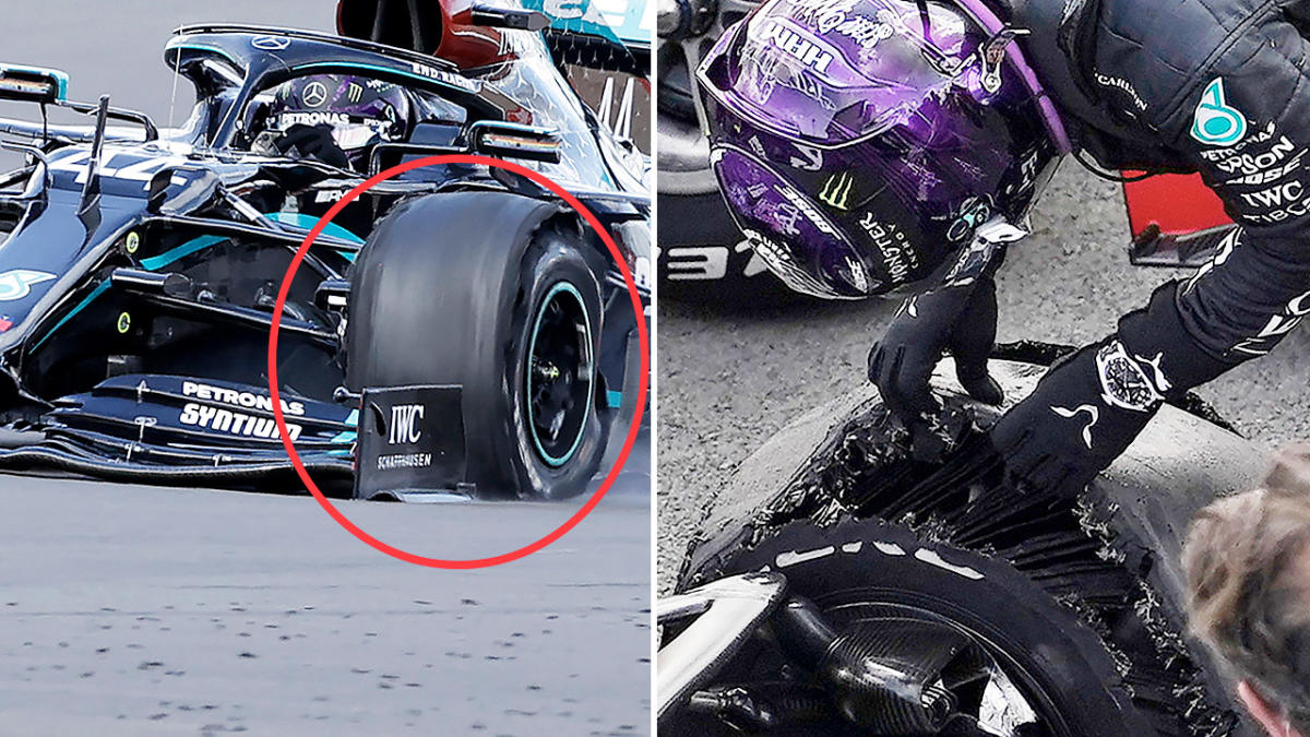 LEWIS HAMILTON WINS THE 2020 BRITISH GRAND PRIX WITH HIS HEART IN HIS MOUTH  AS HIS TYRE FAILS ON THE FINAL LAP OF THE RACE