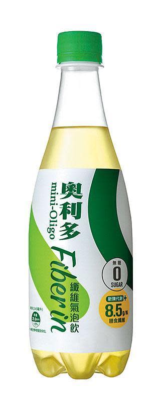 零糖、低卡的金車奧利多Fiber in纖維氣泡飲，富含8.5克膳食纖維，清纖上市。