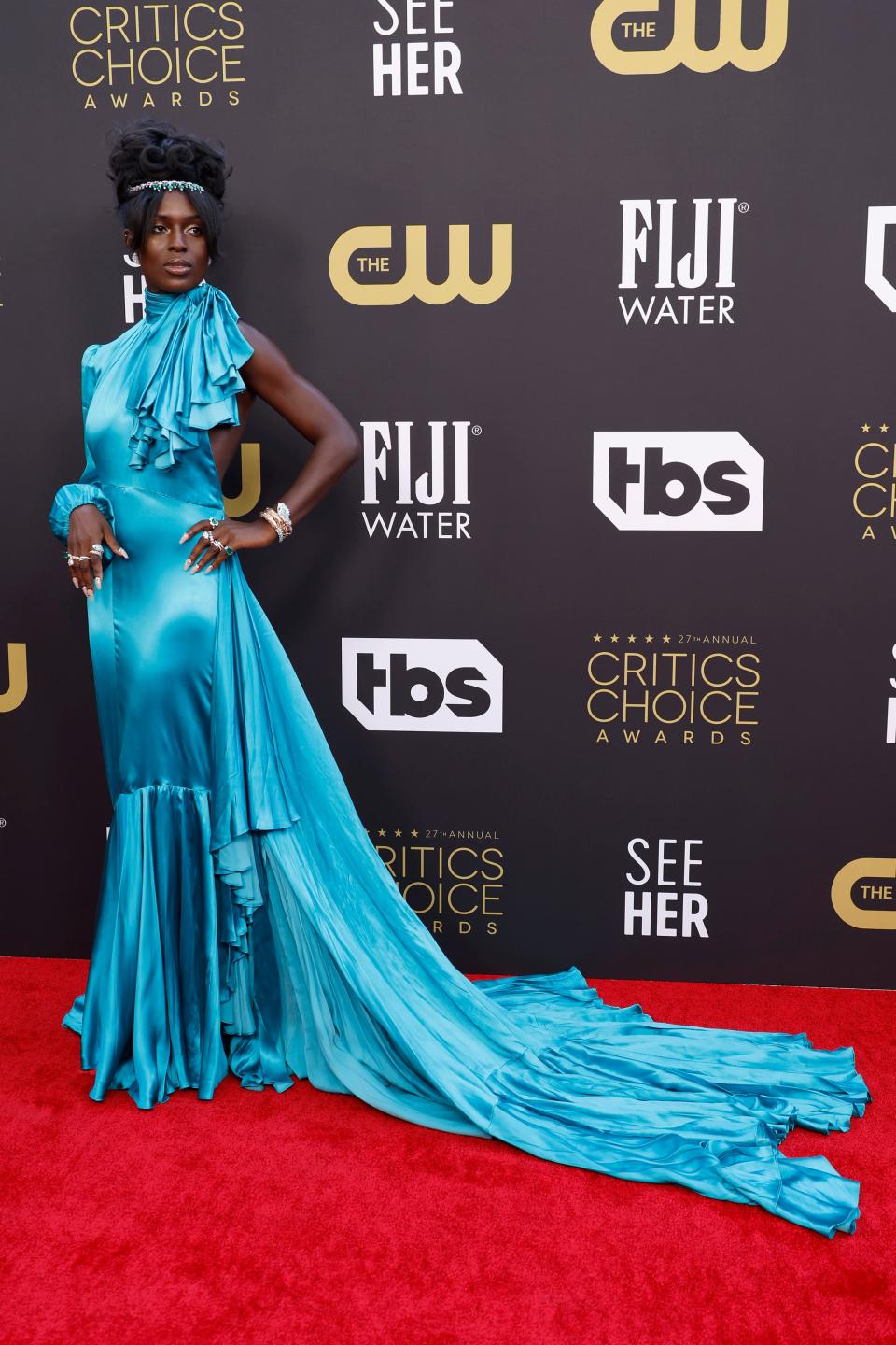 Jodie Turner-Smith attends the 27th Annual Critics Choice Awards on March 13, 2022 in Los Angeles, California.